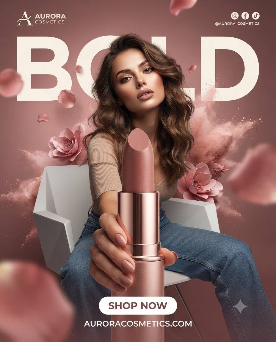 Cosmetics Brand Campaign — Bold